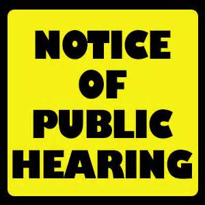 Public Hearing Notice 